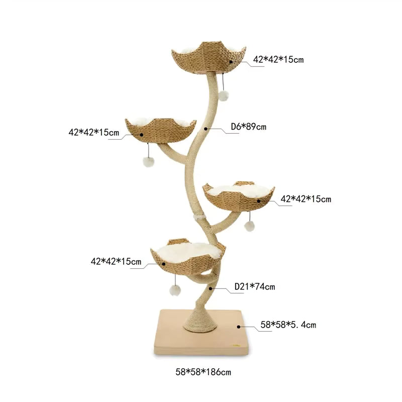 Feline Paradise Cat Tower™ – 4 Nests