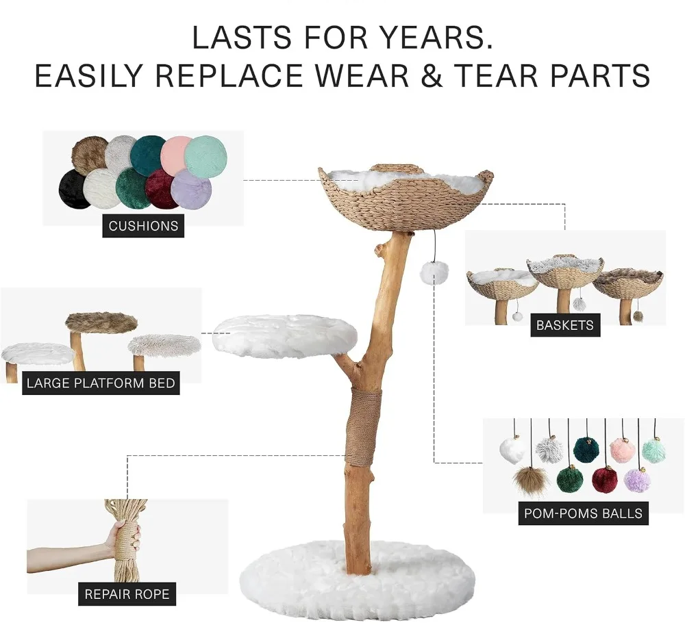 Elegant Wooden Cat Tree Perch™
