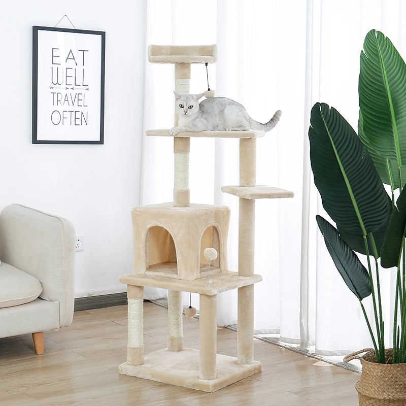 9 Kinds Domestic Delivery Cat Tree House Tower Condo Cat Scratching Post for Indoor Kitten Jumping Toy with Ladder Playing Tree