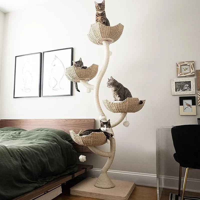 Feline Paradise Cat Tower™ – 4 Nests