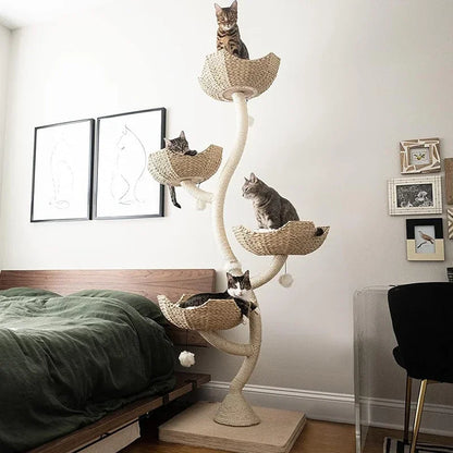 Feline Paradise Cat Tower™ – 4 Nests